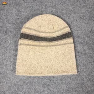 Thinsulate Insulation 40 Gram Beanie Hat Beige White Knit Men's One Size